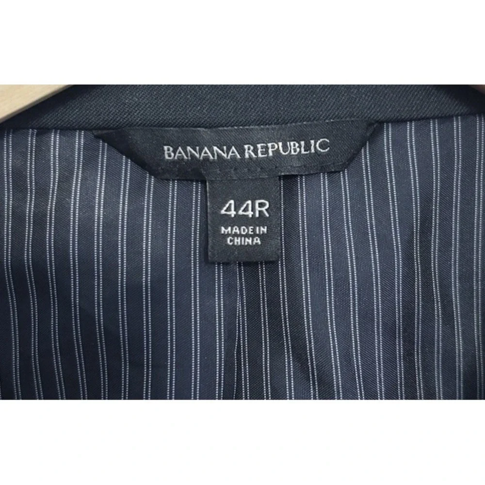 Banana Republic Grey 44R Super 120s Wool Marzotto Slim Fit Two Button Ivy Blazer